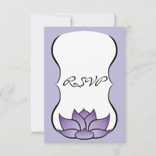 Exquisite Lotus in Purple RSVP Card