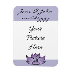 Exquisite Lotus in Purple Save-the-Date Magnet