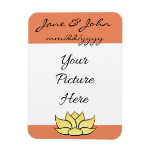 Exquisite Lotus in Sun Kissed Save-the-Date Magnet