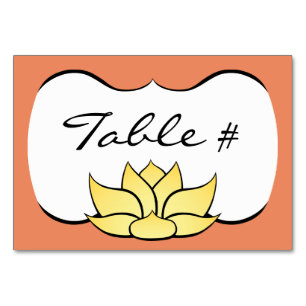 Exquisite Lotus in Sun Kissed Table Card