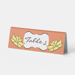 Exquisite Lotus in Sun Kissed Table Tent Sign