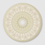 Exquisite Mandala Art Magnet<br><div class="desc">This subtle and elegant mandala magnet is sure to add some style to your refrigerator or home office. And meditate on this: because the attractive and intricate artwork is based on a one of a kind photograph of wedding dress embroidery, you won't find this exact kaleidoscopic image from any other...</div>