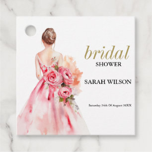 Exquisite Minimal Wedding Bridal Shower Favour Tags