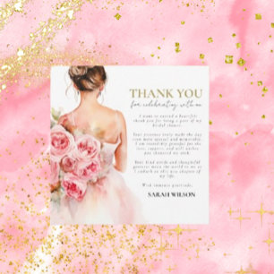 Exquisite Minimal Wedding Bridal Shower Thank You