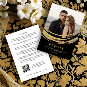 Exquisite Modern Golden Abstract Geometric Shape Enclosure Card