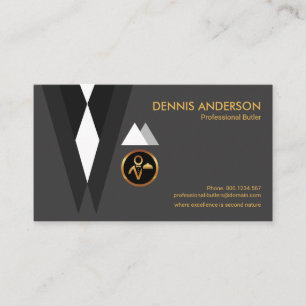 Exquisite Modern Suit Professional Butler Business Card