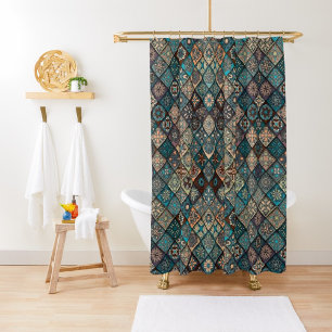 Exquisite Moroccan Mosaic Design for Elegant  Shower Curtain