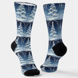 Exquisite Ornate Christmas Yule Tree Socks