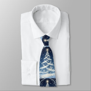 Exquisite Ornate Christmas Yule Tree Tie