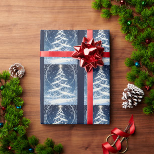 Exquisite Ornate Christmas Yule Tree Wrapping Paper