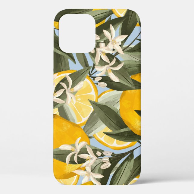 Exquisite pattern with yellow bergamot fruits, cit Case-Mate iPhone case (Back)