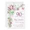 Exquisite Pink Mauve Floral 90th Birthday