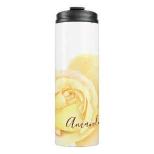 Exquisite Pretty Yellow Rose Thermal Tumbler