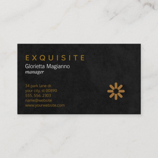 Exquisite Professional with Icon Business Card (Front)