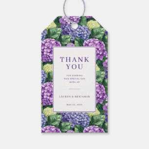 Exquisite Purple Floral Pattern Gift Tags