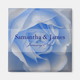Exquisite Soft Blue Rose Magnet