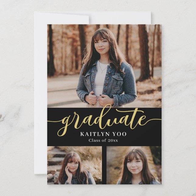 Exquisite Taste Editable Colour Graduation Invitat Invitation (Front)