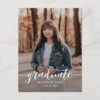 Exquisite Taste Editable Colour Graduation Postcar