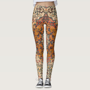 Exquisite Vintage Persian Rug Pattern Leggings