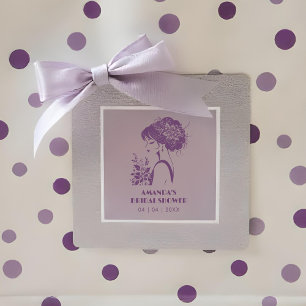 Exquisite Vintage Retro Bride 20s Silhouette Rubber Stamp