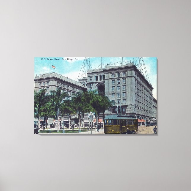 Exteior View of the US Grant Hotel Canvas Print (Front)