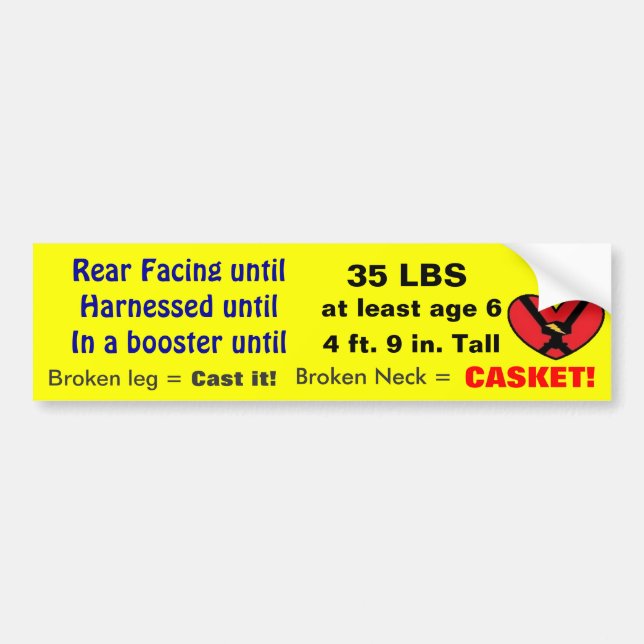 Extended Rear Facing Bumper Sticker (Front)