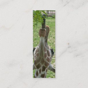 Extended Tongue Giraffe Bookmark Mini Business Card