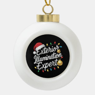 Exterior Illumination Expert Christmas Light Decor Ceramic Ball Christmas Ornament