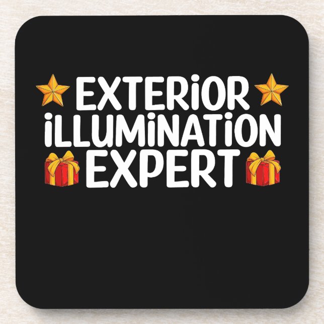 Exterior Illumination Expert Christmas Light Decor Coaster (Front)