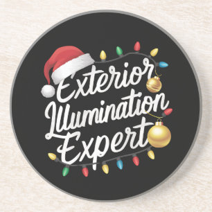 Exterior Illumination Expert Christmas Light Decor Coaster