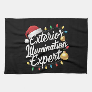 Exterior Illumination Expert Christmas Light Decor Tea Towel