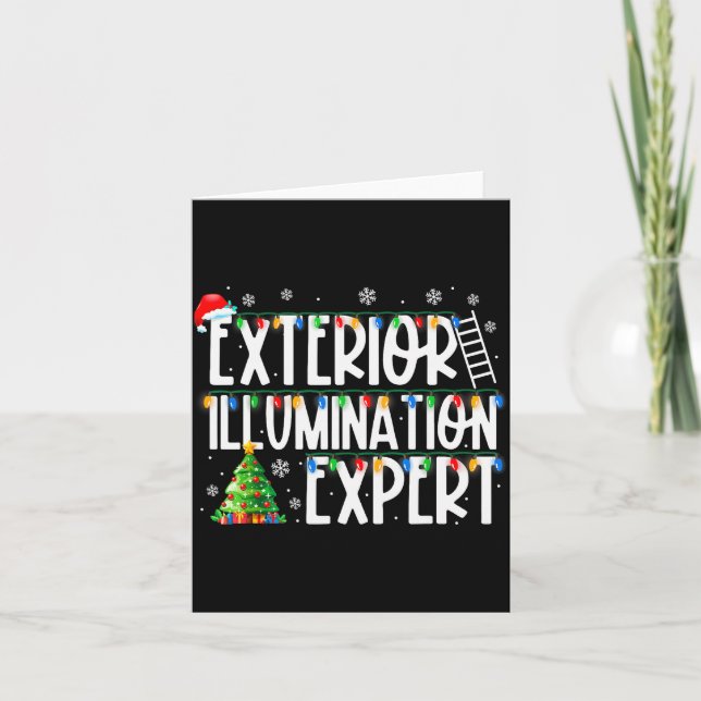 Exterior Illumination Expert Christmas Light Xmas  Card (Front)