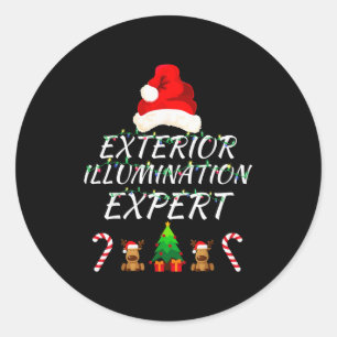 Exterior Illumination Expert Christmas Lights Deco Classic Round Sticker