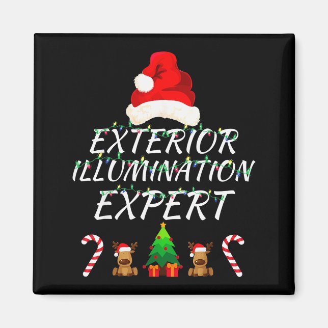 Exterior Illumination Expert Christmas Lights Deco Magnet (Front)