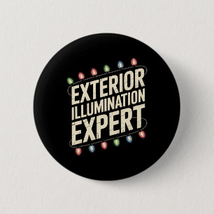 Exterior Illumination Expert Christmas Season Humo 6 Cm Round Badge