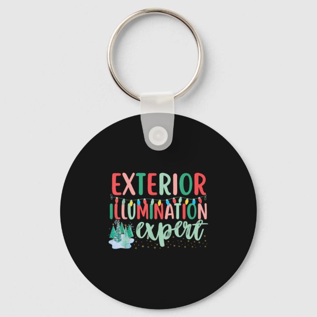 Exterior Illumination Expert Funny Christmas Light Key Ring (Front)