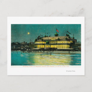 Exterior Night View of the Neptune Casino & Postcard