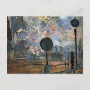 Exterior of Gare Saint-Lazare by Claude Monet Postcard