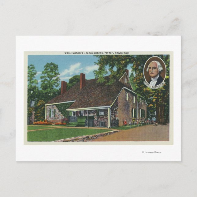 Exterior of George Washington's HQ Postcard (Front)