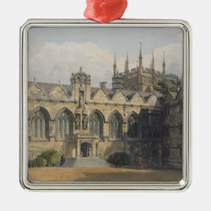 Exterior of Oriel College, illustration from the ' Metal Tree Decoration