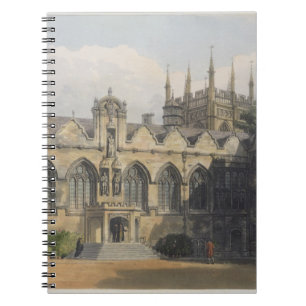 Exterior of Oriel College, illustration from the ' Notebook