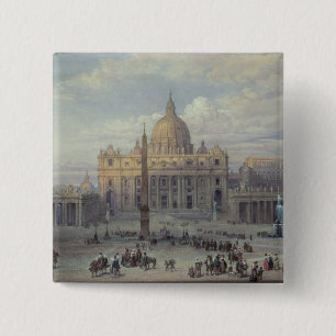 Exterior of St. Peter's 15 Cm Square Badge