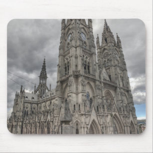 Exterior of the Basilica in Quito, Ecuador Mouse Mat