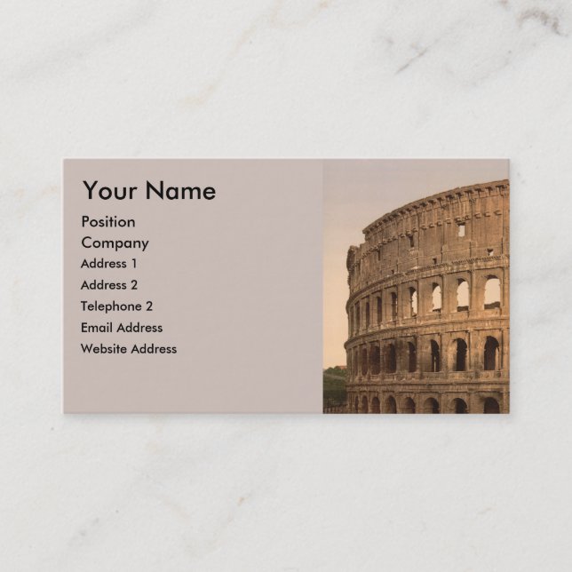 Exterior of the Colosseum, Rome, Italy Business Card (Front)