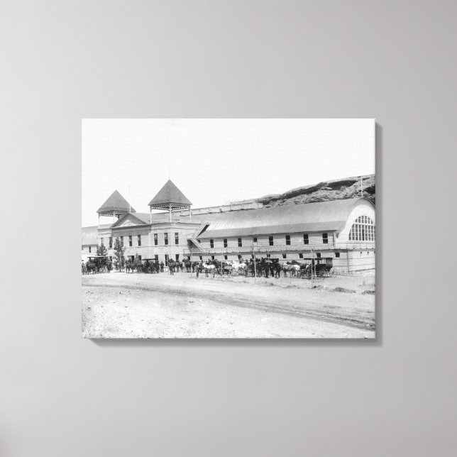 Exterior of the Largest Plunge Bath Canvas Print (Front)