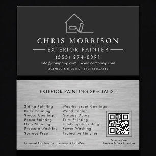 Exterior Painting QR Code Professional Business Card