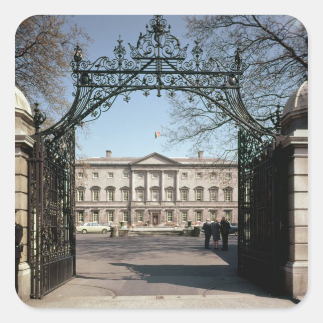 Exterior view from the gate, built 1745-47 square sticker (Front)