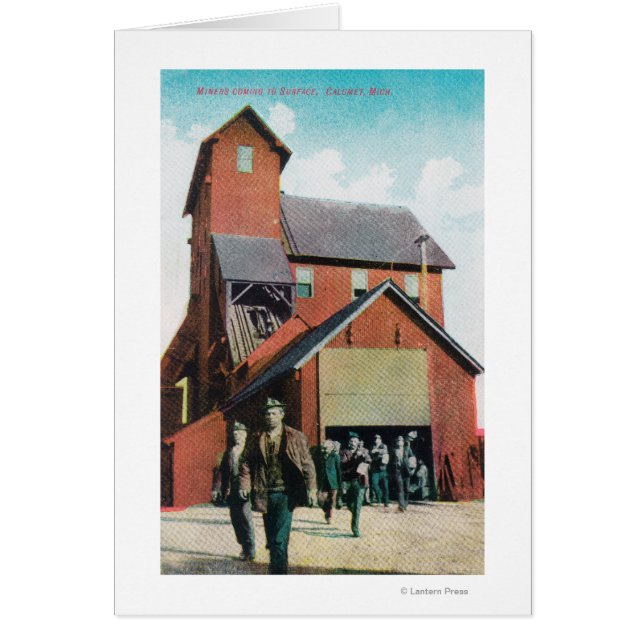 Exterior View of a Mine, Workers Exiting (Front)