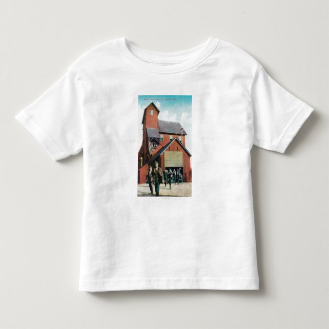 Exterior View of a Mine, Workers Exiting Toddler T-Shirt (Front)