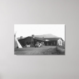 Exterior View of an Native American Tribal Canvas Print